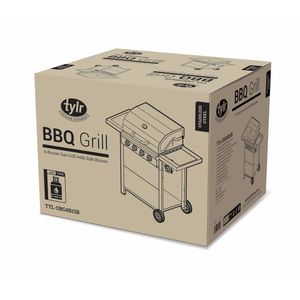 4-Burner BBQ Grill with Side Burner