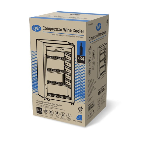 34 Bottle Compressor Wine Cooler